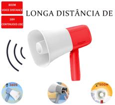 Megafone Portátil Recarregável Com Altifalante Integrado, Função de Gravação