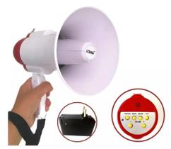 Megafone Portátil Recarregável Com Sirene musical E Gravador LE-997