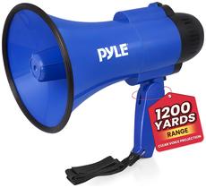 Megafone Pyle 30W Alcance de 1100m Microfone Sirene Azul Megafone Pyle 30W Alcance de 1100m Microfone Sirene Azul