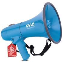Megáfono Pyle 40W Recargable Portátil Resistente al Agua Azul