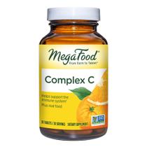 MegaFood Complex C - Ajuda a apoiar o sistema imunológico com vitamina C fornecida a partir de laranjas reais - sem glúten, vegano, feito sem laticínios ou soja - 30 guias