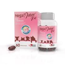 MegaMater Pet 60 Cápsulas Agener União Suplemento Nutricional para Cães e Gatos