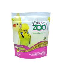 Megazoo PM13 Ração Extrusada Periquitos RingNeck Calopstias Agapornis e Pequenos Psitacídeos - 350g