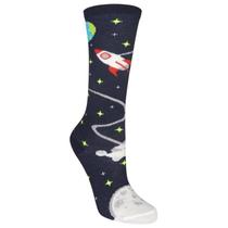 Meia 3/4 Cano Alto Astronauta Infantil e Adulto Meia 3/4 Cano Alto Astronauta Infantil e Adulto