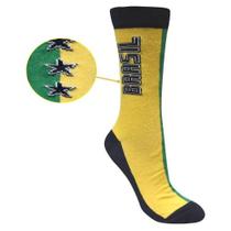 Meia 3/4 Cano Alto Copa Brasil Infantil e Adulto