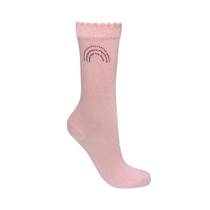 Meia 3/4 Cano Alto Cristal Arco Íris Rosa infantil ate o joelho Meia 3/4 Cano Alto Cristal Arco Íris Rosa infantil ate o joelho