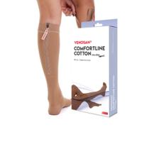 Meia 3/4 comfortline cotton 20-30 com zíper longa aberta bege (ad) - venosan Meia 3/4 comfortline cotton 20-30 com zíper longa aberta bege (ad) - venosan