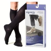 Meia 3/4 Compressiva Sigvaris Style Actitud 20-30 mmgh - Preta