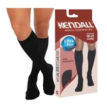 Meia 3/4 de Média Compressão Masculina Kendall 18-21 Pé Fechado Preta