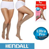 Meia 3/4 Feminina Modelo Sem Ponteira Kendall Com Média Compressão