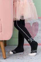 Meia 3/4 Infantil Preta Mon Sucré