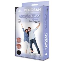 Meia 3/4 Venosan Comfortline Cotton com Ziper 20-30 Curta Pé Aberto