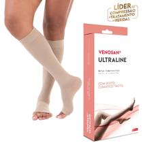 Meia 3/4 Venosan Ultraline 4000 Compressão 20-30mmHg Panturrilha Pé Aberto Bege Meia 3/4 Venosan Ultraline 4000 Compressão 20-30mmHg Panturrilha Pé Aberto Bege
