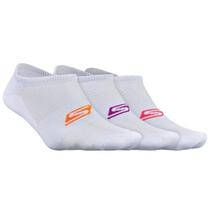Meia 3 Pares Feminina Super Stretch Branco Skechers