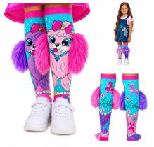 Meia 3D Infantil Cano Alto Pelúcia Cachorrinha Fashion