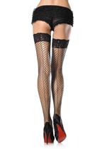 Meia 7/8 Arrastão Leg Avenue com Costura Traseira Preta