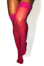 Meia 7/8 fina com renda detalhada em flores