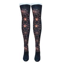 Meia 7/8 Longa Adulto Festa Fantasia Halloween Cosplay: Modelo Teia de Aranha Laranja