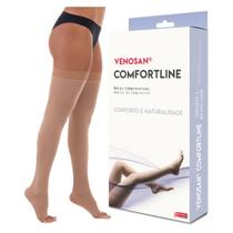 Meia 7/8 Venosan Comfortline 20-30 Curta Pé Aberto Bege