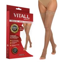 Meia 7 8 Vitall Medical Média Compressão Sem Ponteira 1821 mmHg Feminino Meia 7 8 Vitall Medical Média Compressão Sem Ponteira 1821 mmHg Feminino