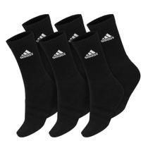 Meia Adidas Cushion Cano Alto Pack Com 06 Pares 38 ao 40 - Preto