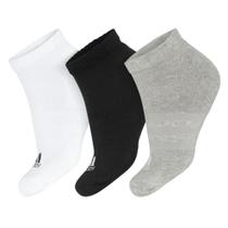 Meia Adidas Cushioned 41 ao 43 - Pack com 3 Pares - Cinza Branca e Preta Meia Adidas Cushioned 41 ao 43 - Pack com 3 Pares - Cinza Branca e Preta