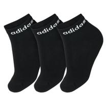 Meia Adidas Lin Ankle 38 ao 40 - Pack com 3 Unidades Preto Meia Adidas Lin Ankle 38 ao 40 - Pack com 3 Unidades Preto