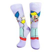 Meia adulto estampa Boneco Simpsons Krusty O Palhaco