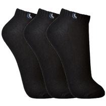 Meia Adulto Lupo AU Walk Kit 3 Pares Cano Curto Preta 32250