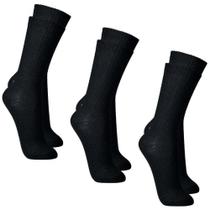 Meia Adulto Lupo Sport com 3 Pares Cano Longo Preta - 032920