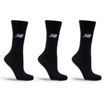 Meia Adulto New Balance Cano longo kit 3 Pares Preto - 1NB32