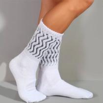 Meia Aeróbica Cano Alto Feminina - Kit 2 pares