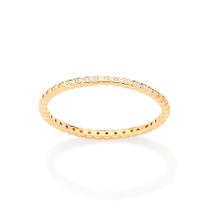 Meia aliança 18k com zircônias BRANCO 513204 Rommanel Meia aliança 18k com zircônias BRANCO 513204 Rommanel