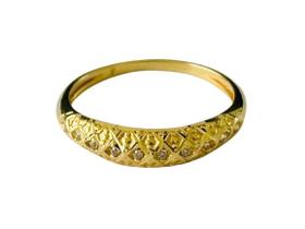 Meia Aliança com Pedras de Zircônia Ouro 18k Roishi - 2.25