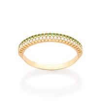 Meia Aliança Rommanel Cravejada Zircônias 513084 513085 Meia Aliança Rommanel Cravejada Zircônias 513084 513085