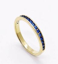 Meia Aliança Zirconias Coloridas Banho Ouro 18k 1862 Meia Aliança Zirconias Coloridas Banho Ouro 18k 1862