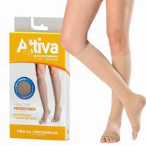 Meia Alta Compressão 3/4 Panturrilha - Graduada e sem ponteira - Sigvaris Attiva