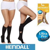 Meia Alta Kendall Compressão 3/4 Sem Ponteira 20-30mmhg Para Dor Trombose