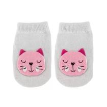 Meia Antiderrapante com Aplique Gatinho P 14553 Meia Antiderrapante com Aplique Gatinho P 14553