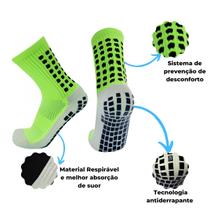 Meia Antiderrapante Futebol Esportivo Profissional Meião Tipo Trusox Pro Soccer Prosocks Cano Médio