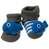 Meia Antiderrapante Para Bebê Plin Baby Baleia