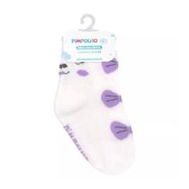 Meia Antiderrapante Pimpolho 21 A 25 Branco Roxo/Urso 98906