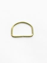Meia Argola 2 cm / 20mm Dourado Borda Fina - 01 Un. - Loja Malu