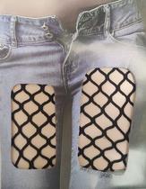 Meia Arrastão Tendencia Preta Várias Tramas - R65