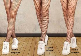 Meia Arrastão - Trama Pequena, Média ou Grande - Escolha Seu Estilo