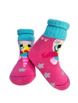 Meia atoalhada unicornio pink azul piscina 0-15 ref 23056001