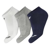Meia Babolat Invisible Pack Com 3 Pares 35 ao 38 Branco Azul e Cinza Meia Babolat Invisible Pack Com 3 Pares 35 ao 38 Branco Azul e Cinza
