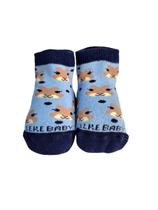 Meia baby antiderrapante azul c/ esquilo 0-15 ref-01056311