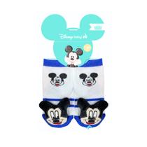 Meia Baby com Chocalho Antiderrapante Mickey e Minnie Jolitex Meia Baby com Chocalho Antiderrapante Mickey e Minnie Jolitex