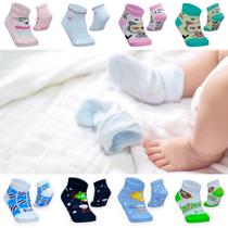 Meia baby kit 6 pares infantil coloridas menino e menina de 0 a 6 meses Meia baby kit 6 pares infantil coloridas menino e menina de 0 a 6 meses